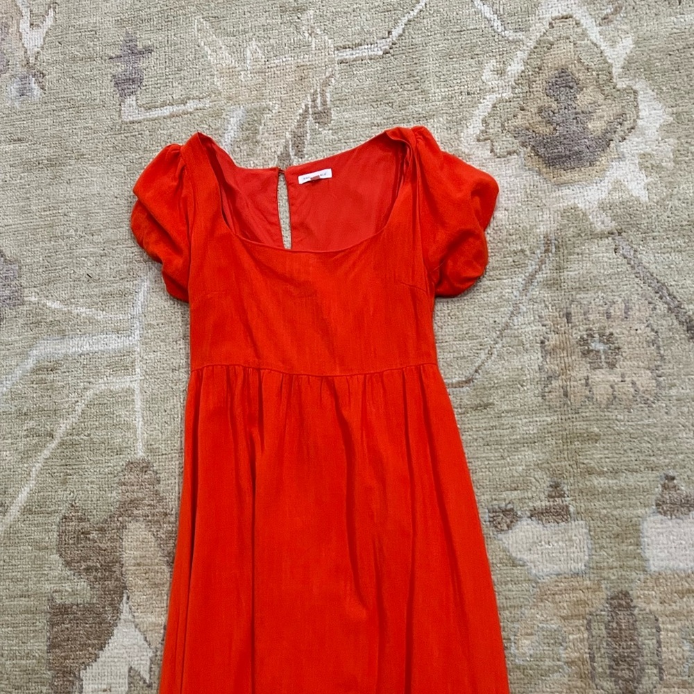 Red Puff Sleeve Dress